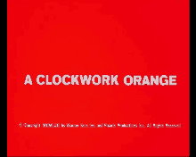 a red background with the words " a clockwork orange " on it