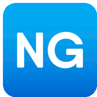 a blue icon with the word ng in white letters