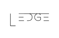 a black and white logo that says edge on it