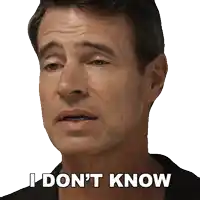 a close up of a man 's face with the words " i don 't know " below him
