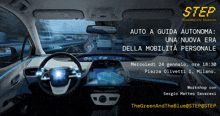 an advertisement for a workshop on auto a guida autonoma on mercoledì 24 gennaio