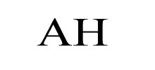 a black and white logo with the letter a and h