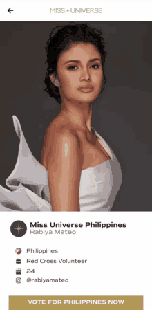 a screenshot of a miss universe philippines pageant