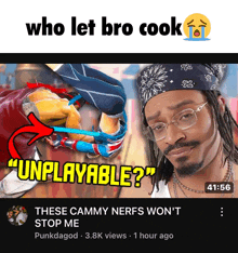 a video of snoop dogg is titled who let bro cook