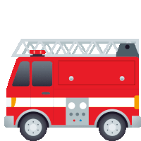 a red fire truck with a ladder on the top