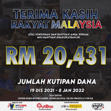 a poster that says " terima kasih rakyat malaysia "