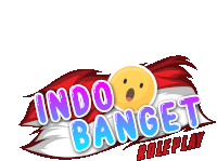 a logo for indo banget roleplay shows a surprised face