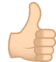 a hand giving a thumbs up sign with a white background