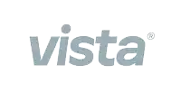 a gray vista logo with a r on the bottom