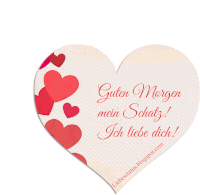 a heart shaped card that says guten morgen mein schatz