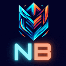 a logo that says nb on it with a shield in the background