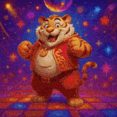 a cartoon of a tiger with the words jpslot88 on the bottom right
