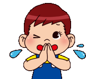 a cartoon boy with red hair is praying with his hands folded .