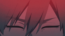 a close up of a person 's eyes with a red light behind them