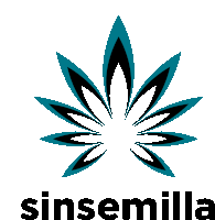 the sinsemilla logo has a marijuana leaf on it