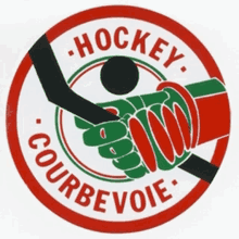 a sticker that says hockey courbe voie