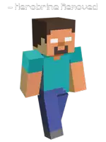 a minecraft character with a beard and white eyes is walking