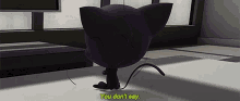 a cartoon cat is standing in front of a window and says you don 't say .