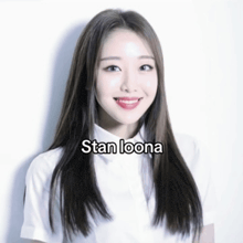 a picture of a girl with the name stan loona