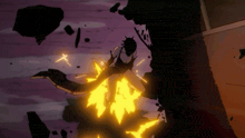 a cartoon of a person being struck by a bullet