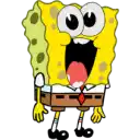 a cartoon drawing of spongebob squarepants with his mouth open