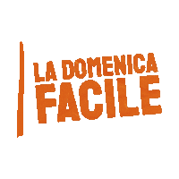 a logo that says la domenica facile in orange