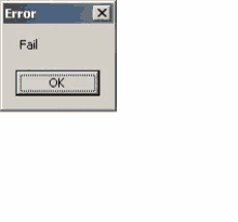 a row of error messages with a button that says ok