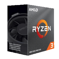 a box for an amd ryzen 3 processor with a fan