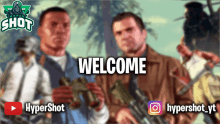 a blurred image of a video game says welcome