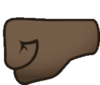 a cartoon drawing of a brown item with a star on it