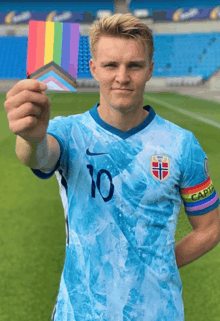 a soccer player with the number 10 on his shirt