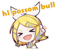 a cartoon drawing of a girl with the words hi posson bull written above her