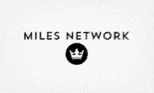 a miles network logo with a crown in a circle