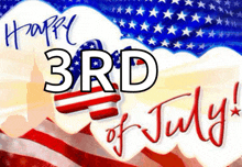 a happy 3rd of july greeting card with an american flag