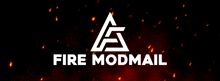 a logo for fire modmail is surrounded by flames