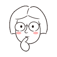 a black and white drawing of a girl with glasses making a sad face