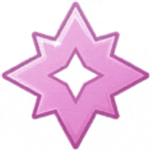 a purple star with a diamond in the center on a white background .