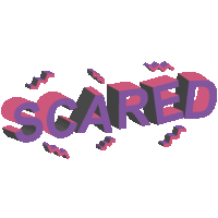 Scared Terrified Sticker