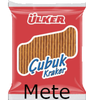 a red bag of ulker cubuk kraker mete