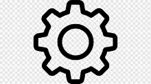 a gear with a circle in the middle free icon