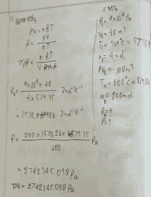 a book is open to a page that says ' pv = n rt ' at the top