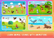 an app that says learn animal sounds with animations on it