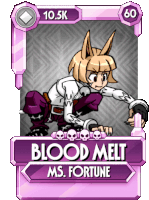 a card that says blood melt on it