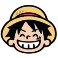 monkey d luffy from one piece is smiling and wearing a yellow hat .