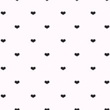 a seamless pattern with black hearts on a white background