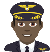 a cartoon illustration of a man wearing a pilot 's hat