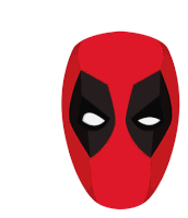 a deadpool mask on a white background