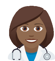 a female doctor with a stethoscope around her neck smiles