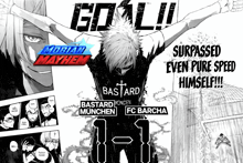 a poster for mobian mayhem shows a man with his arms outstretched and the words goal surpassed even pure speed himself