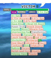 a screen shot of a video game with the word victim on it